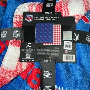 NFL Bills Blue and Red Soft Throw Blanket